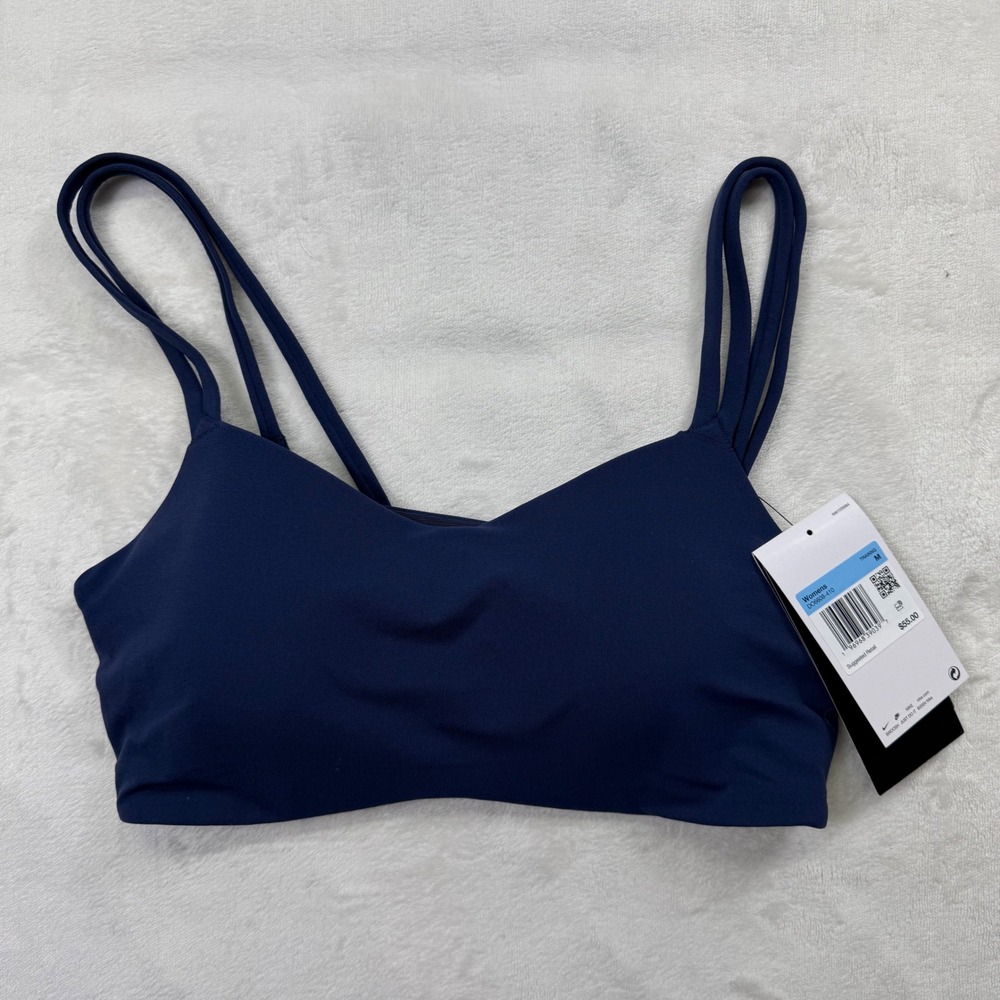 Nike Zenvy Dri-FIT Light Support Strappy Sports Bra Navy Womens M